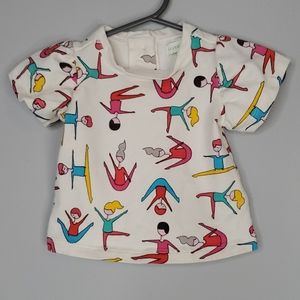 Margherita Gymnastics Short Sleeve Multicolor Top